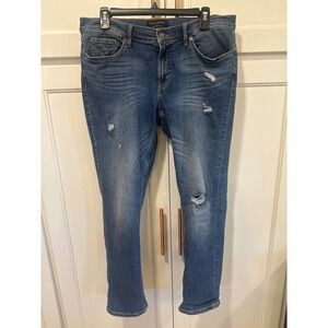 Banana Republic Girlfriend Jean Womens Size 29/8 Ripped Distressed Denim Blue